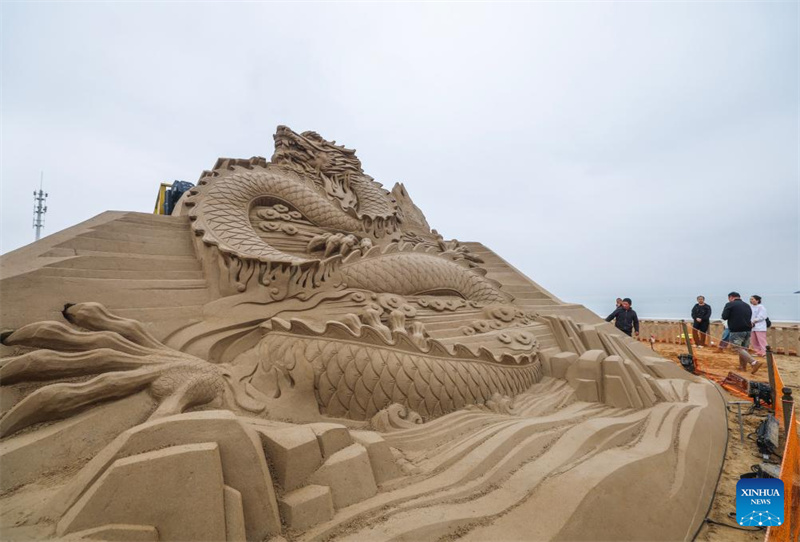 25º Festival Internacional de Escultura de Areia de Zhoushan realizada no leste da China