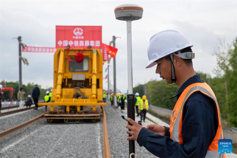 Construção da ferrovia de alta velocidade Harbin-Yichun prossegue no nordeste da China