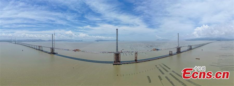 Guangdong: Ponte Marítima de Huangmao é totalmente conectada