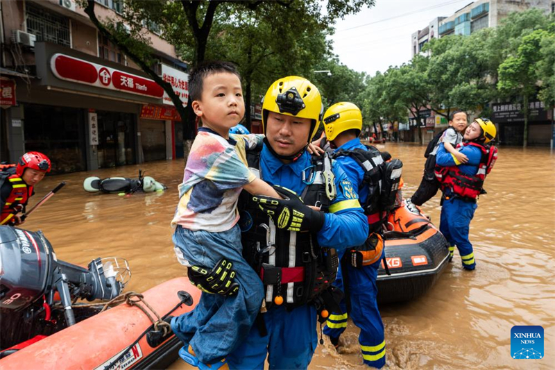 China atualiza resposta de emergência às fortes chuvas e inundações em Hunan