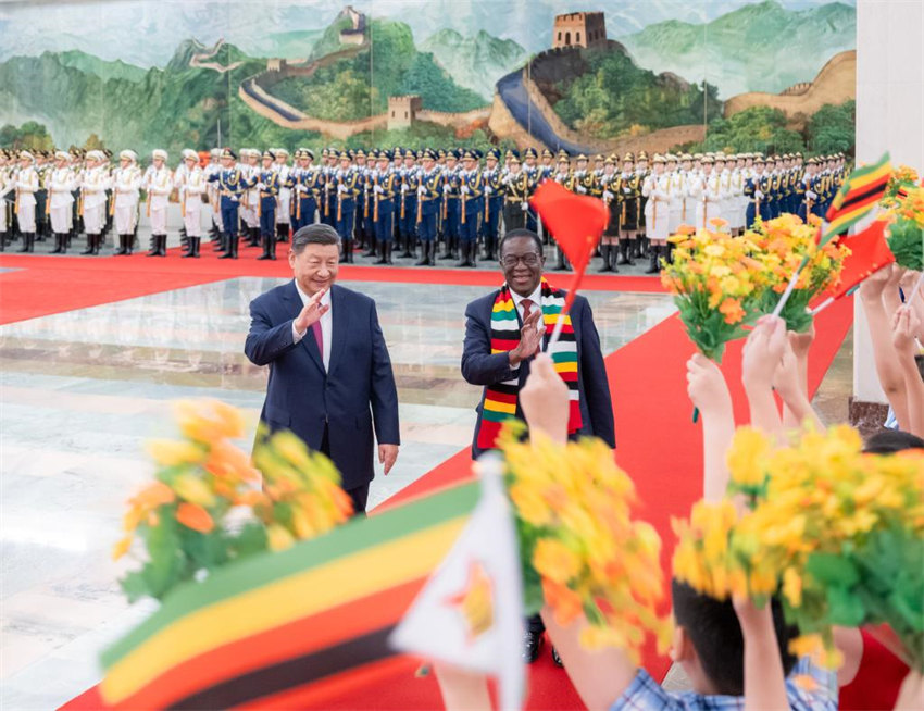 FOCAC: Xi Jinping realiza conversas com presidente zimbabuense