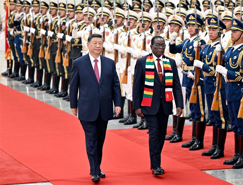 FOCAC: Xi Jinping realiza conversas com presidente zimbabuense