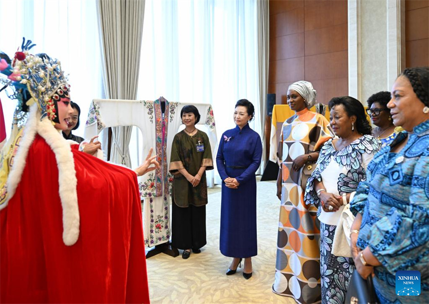 Peng Liyuan e cônjuges de líderes africanos participam de reunião sobre educação de mulheres