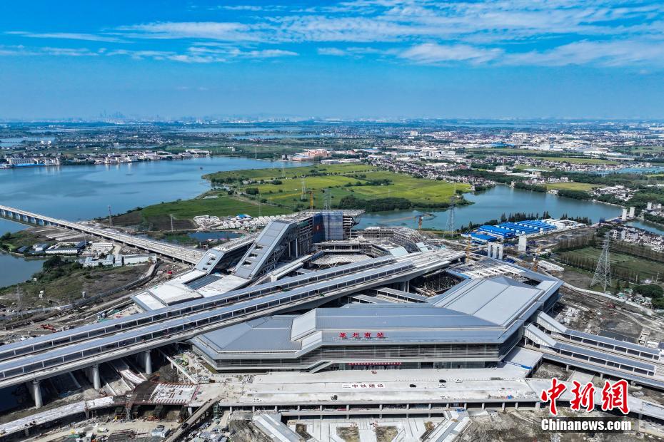 Construção da Estação Ferroviária Sul de Suzhou é acelerada