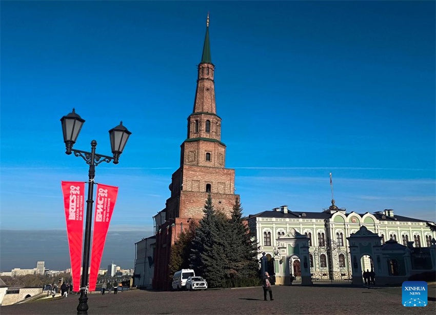 Vista do Kremlin de Kazan, Rússia, em 20 de outubro.