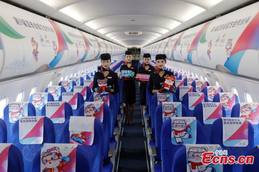 China Eastern revela aeronave temática dos 9º Jogos Asiáticos de Inverno