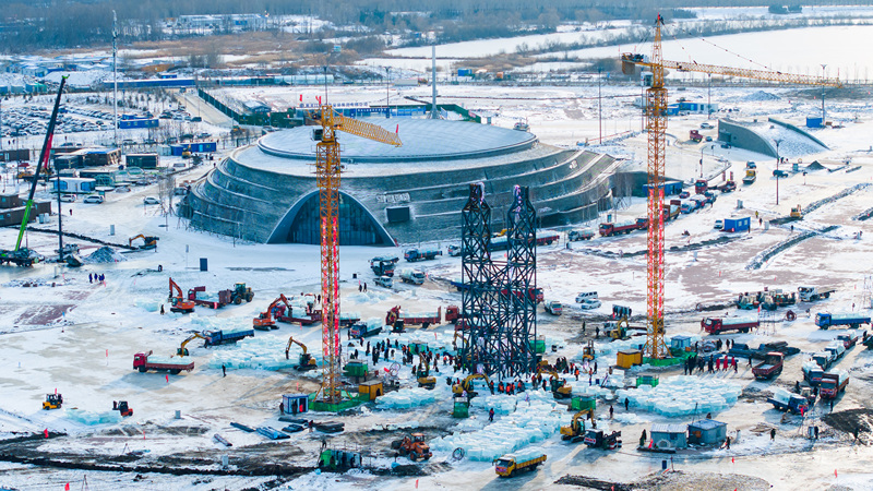 Começa a construção do Mundo de Gelo e Neve em Harbin