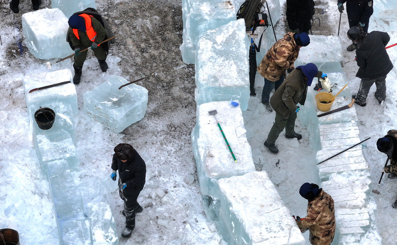 Começa a construção do Mundo de Gelo e Neve em Harbin