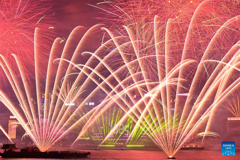 Celebração do Ano Novo em Hong Kong