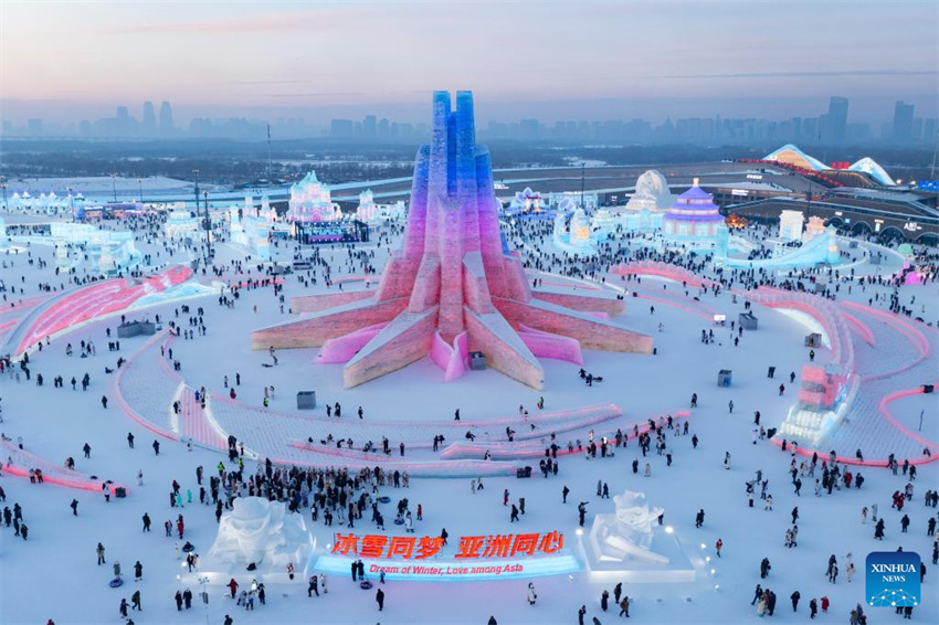 41º Festival Internacional de Gelo e Neve é inaugurado em Harbin