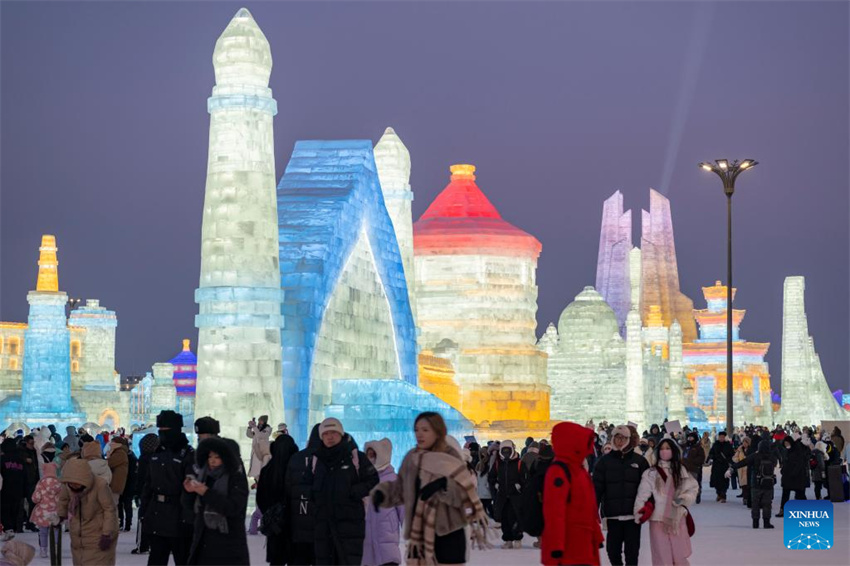 41º Festival Internacional de Gelo e Neve é inaugurado em Harbin