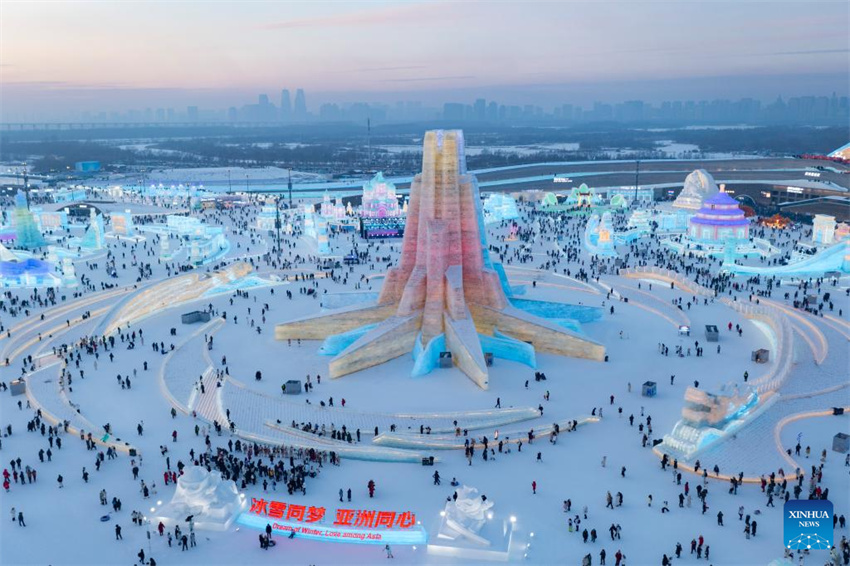 Recursos ricos de gelo e neve impulsionam turismo de inverno de Harbin