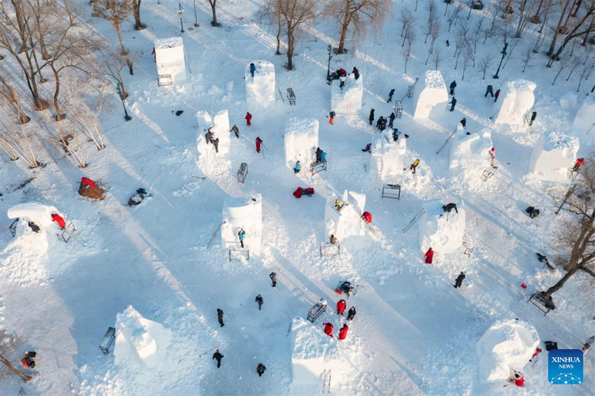 Recursos ricos de gelo e neve impulsionam turismo de inverno de Harbin