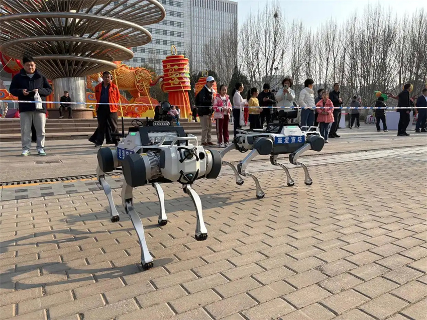 Cães robóticos patrulham parque de Beijing