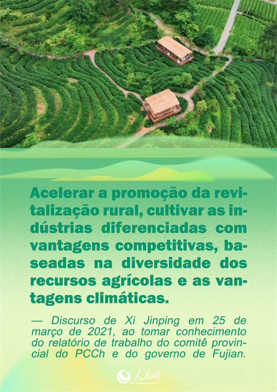 Pôster: Citações do presidente Xi Jinping sobre a revitalização rural em Fujian