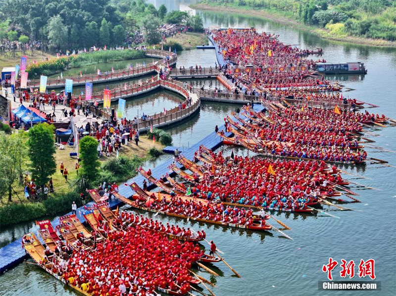 Fujian: 100 barcos-dragão competem nas águas do rio Mulanxi, em Putian