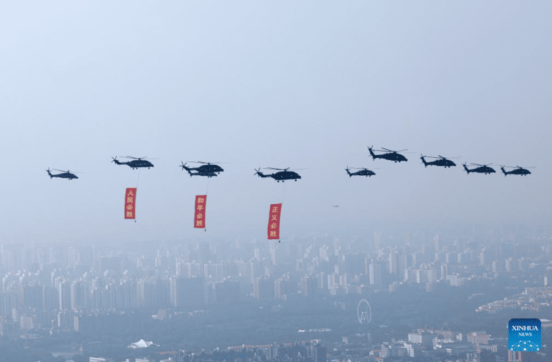 China realiza massivo desfile para marcar 80º aniversário da vitória da Segunda Guerra Mundial