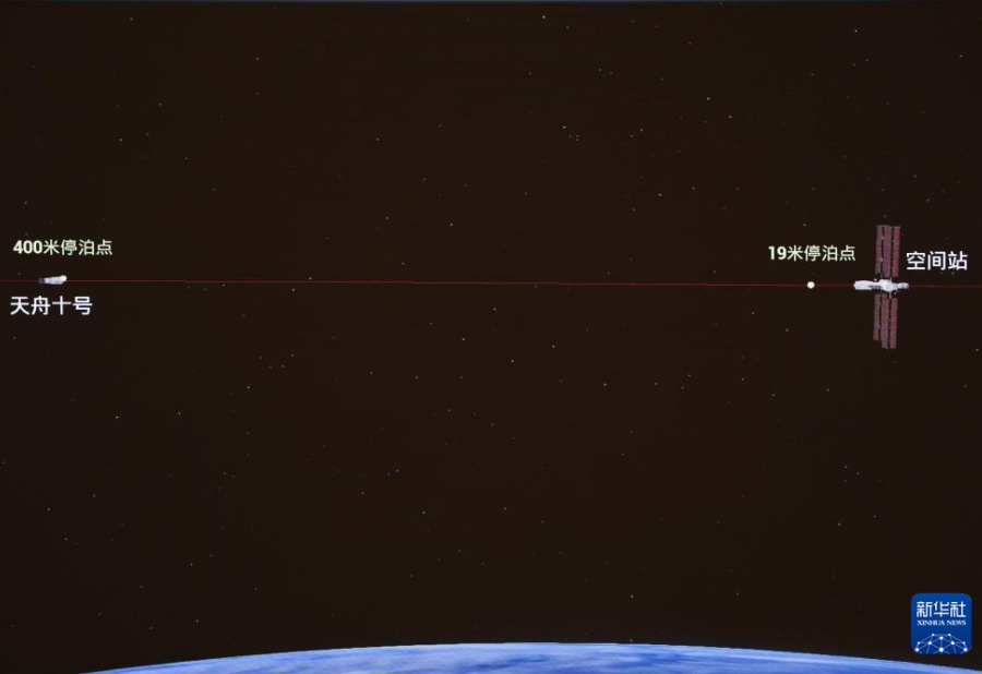 Cargueiro Tianzhou-10 conclui acoplamento com módulo Tianhe da estação espacial
