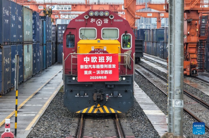 Chongqing aumenta capacidade de trens de carga China-Europa para facilitar exportação de automóveis
