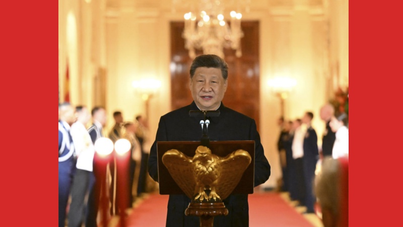 Xi Jinping participa do banquete de boas-vindas oferecido por Trump